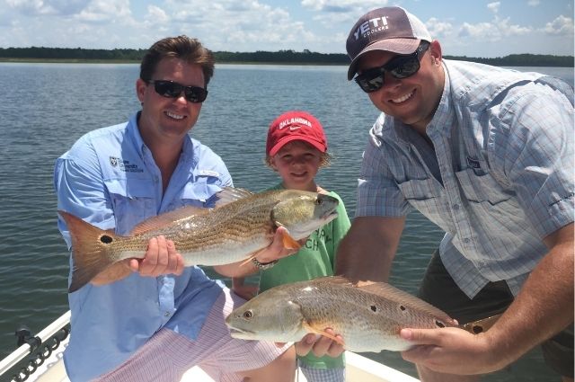 Redfish caught on a Destin inshore fishing charter