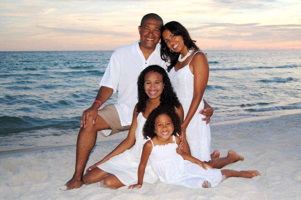 family photo shoot on the beach in Destin