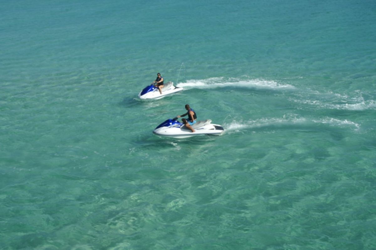 jet skis at Crab Island in Destin