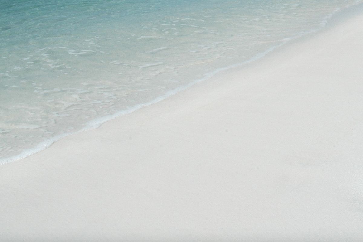 white sand at Crab Island